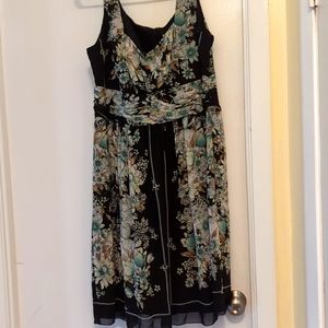 dressbarn floral overlay dress